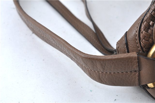 Authentic GUCCI Shoulder Hand Bag Purse Leather 309530 Brown J6899