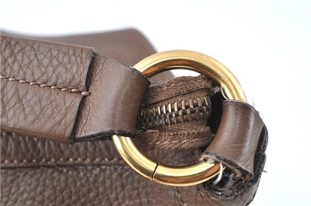 Authentic GUCCI Shoulder Hand Bag Purse Leather 309530 Brown J6899