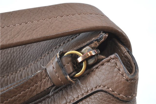 Authentic GUCCI Shoulder Hand Bag Purse Leather 309530 Brown J6899