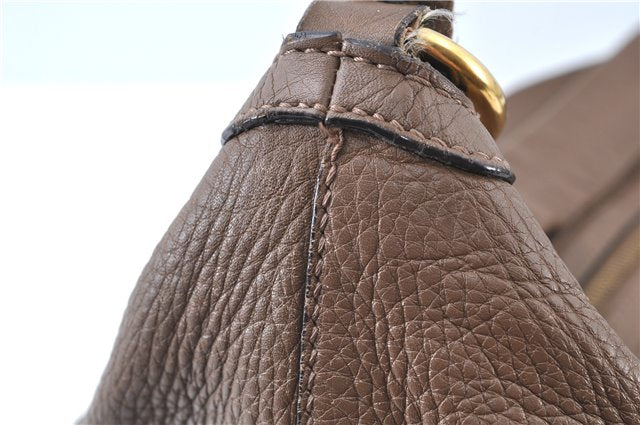 Authentic GUCCI Shoulder Hand Bag Purse Leather 309530 Brown J6899