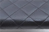 Authentic CHANEL Matelasse Caviar Skin CC Logo Long Wallet Purse Black Box J6974