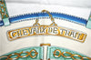 Authentic HERMES Carre 90 Scarf "CHEVAUX DE TRAIT" Silk Beige Blue J6977