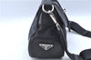 Authentic PRADA Nylon Tessuto Leather Shoulder Cross Body Bag Purse Black J6979