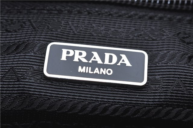 Authentic PRADA Nylon Tessuto Leather Shoulder Cross Body Bag Purse Black J6979