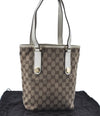 Authentic GUCCI Shoulder Tote Bag Purse GG Canvas Leather 153361 Brown J6980