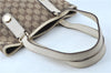 Authentic GUCCI Shoulder Tote Bag Purse GG Canvas Leather 153361 Brown J6980