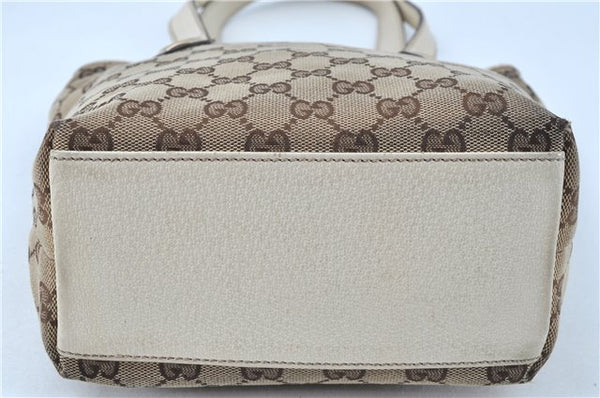 Authentic GUCCI Shoulder Tote Bag Purse GG Canvas Leather 153361 Brown J6980