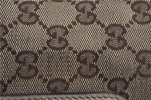 Authentic GUCCI Shoulder Tote Bag Purse GG Canvas Leather 153361 Brown J6980