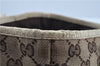 Authentic GUCCI Shoulder Tote Bag Purse GG Canvas Leather 153361 Brown J6980