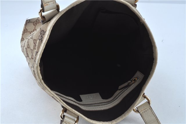 Authentic GUCCI Shoulder Tote Bag Purse GG Canvas Leather 153361 Brown J6980