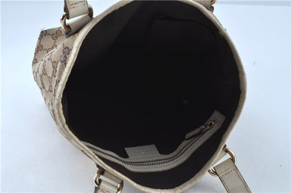 Authentic GUCCI Shoulder Tote Bag Purse GG Canvas Leather 153361 Brown J6980