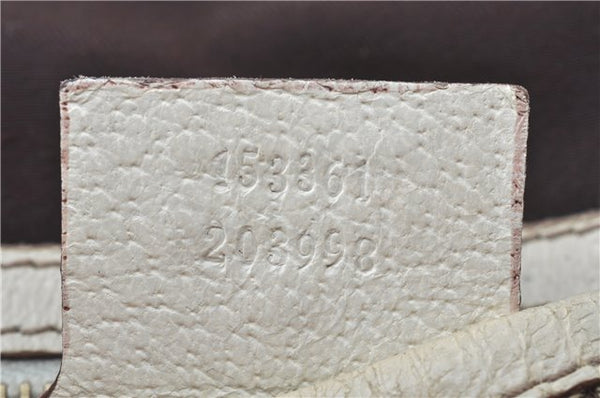 Authentic GUCCI Shoulder Tote Bag Purse GG Canvas Leather 153361 Brown J6980