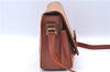 Authentic MCM Visetos Leather Vintage Shoulder Cross Body Bag Purse Brown J6982