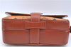 Authentic MCM Visetos Leather Vintage Shoulder Cross Body Bag Purse Brown J6982