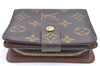 Authentic Louis Vuitton Monogram Compact Zip Bifold Wallet Purse M61667 LV J6994