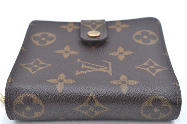 Authentic Louis Vuitton Monogram Compact Zip Bifold Wallet Purse M61667 LV J6994