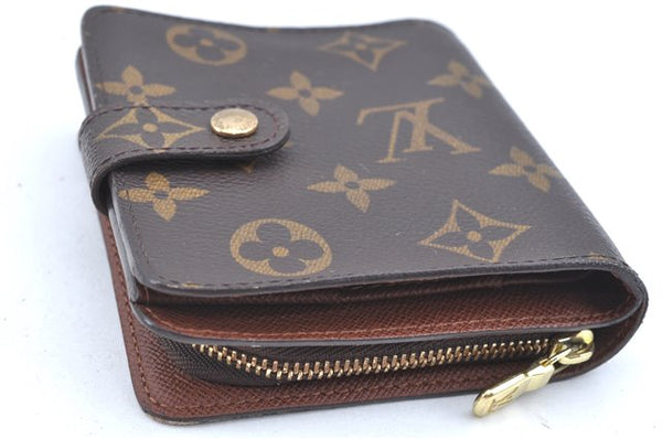 Authentic Louis Vuitton Monogram Compact Zip Bifold Wallet Purse M61667 LV J6994