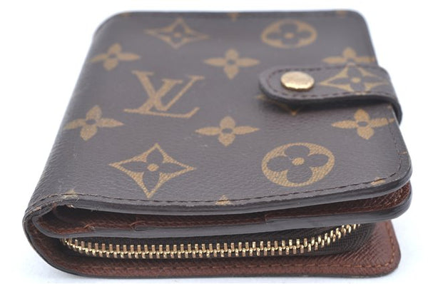 Authentic Louis Vuitton Monogram Compact Zip Bifold Wallet Purse M61667 LV J6994