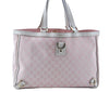 Authentic GUCCI Abbey Shoulder Tote Bag GG Canvas Leather 141472 Pink J6995