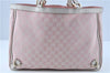 Authentic GUCCI Abbey Shoulder Tote Bag GG Canvas Leather 141472 Pink J6995
