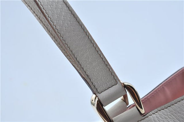 Authentic GUCCI Abbey Shoulder Tote Bag GG Canvas Leather 141472 Pink J6995