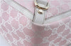 Authentic GUCCI Abbey Shoulder Tote Bag GG Canvas Leather 141472 Pink J6995