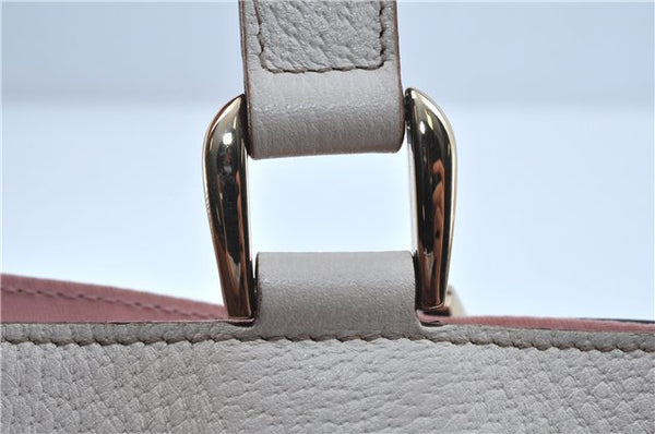 Authentic GUCCI Abbey Shoulder Tote Bag GG Canvas Leather 141472 Pink J6995