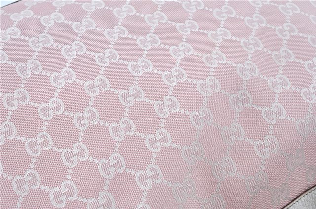 Authentic GUCCI Abbey Shoulder Tote Bag GG Canvas Leather 141472 Pink J6995