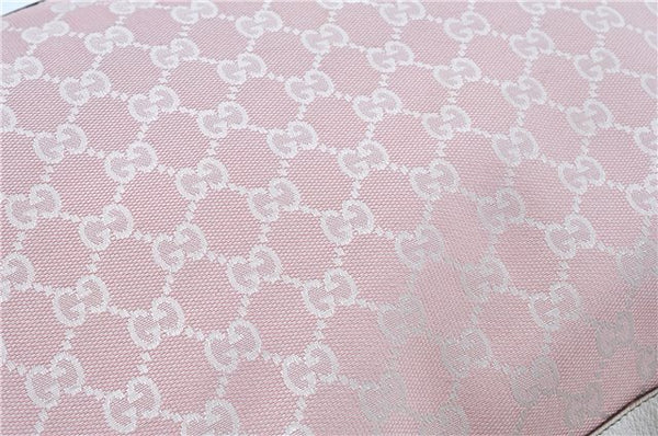Authentic GUCCI Abbey Shoulder Tote Bag GG Canvas Leather 141472 Pink J6995