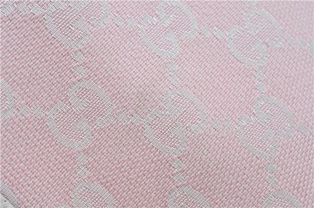 Authentic GUCCI Abbey Shoulder Tote Bag GG Canvas Leather 141472 Pink J6995