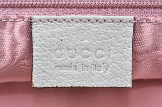Authentic GUCCI Abbey Shoulder Tote Bag GG Canvas Leather 141472 Pink J6995