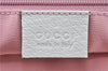 Authentic GUCCI Abbey Shoulder Tote Bag GG Canvas Leather 141472 Pink J6995
