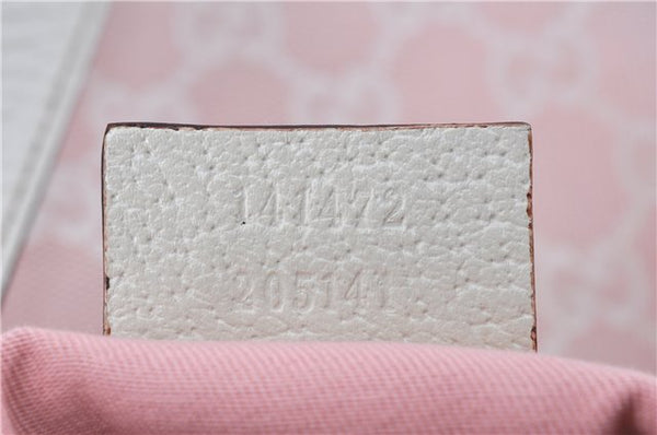 Authentic GUCCI Abbey Shoulder Tote Bag GG Canvas Leather 141472 Pink J6995