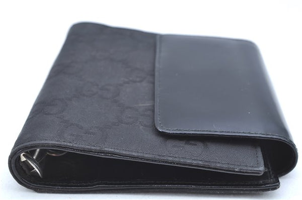 Authentic GUCCI Notebook Cover GG Nylon Leather Black J7003