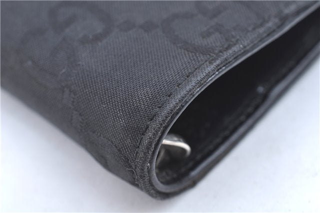 Authentic GUCCI Notebook Cover GG Nylon Leather Black J7003