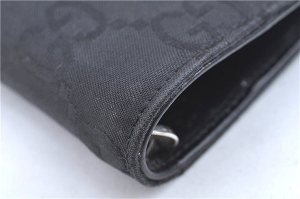Authentic GUCCI Notebook Cover GG Nylon Leather Black J7003