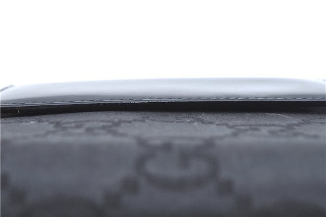 Authentic GUCCI Notebook Cover GG Nylon Leather Black J7003