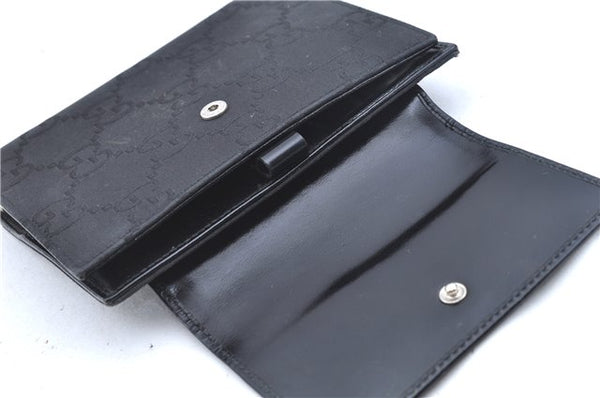 Authentic GUCCI Notebook Cover GG Nylon Leather Black J7003