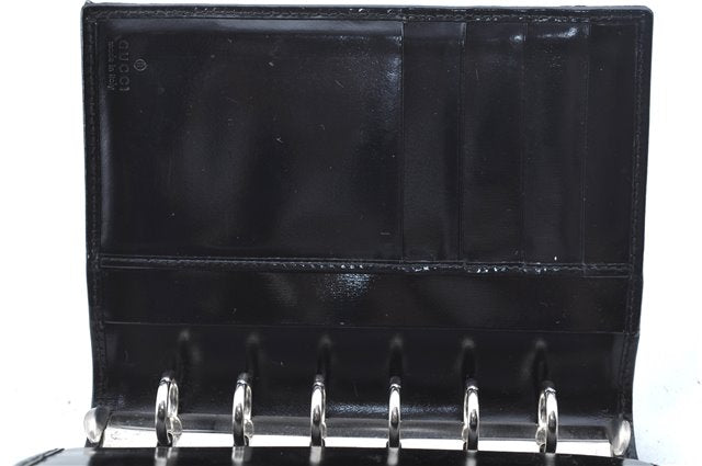Authentic GUCCI Notebook Cover GG Nylon Leather Black J7003