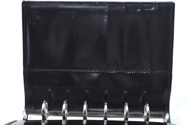 Authentic GUCCI Notebook Cover GG Nylon Leather Black J7003