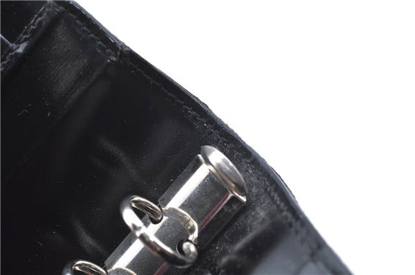 Authentic GUCCI Notebook Cover GG Nylon Leather Black J7003