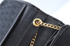 Authentic Christian Dior Trotter Chain Shoulder Cross Bag Canvas Black CD J7004