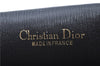 Authentic Christian Dior Trotter Chain Shoulder Cross Bag Canvas Black CD J7004