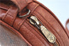 Authentic MCM Visetos Leather Vintage Shoulder Cross Body Bag Purse Brown J7006