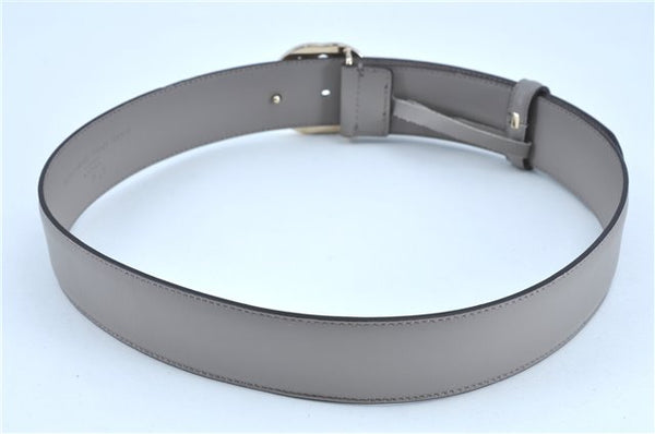 Authentic GUCCI Belt _Interlocking G Leather 546386 AP00G Gray J7008