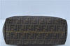 Authentic FENDI Zucca Shoulder Tote Bag PVC Leather Brown Black J7009