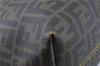 Authentic FENDI Zucca Shoulder Tote Bag PVC Leather Brown Black J7009