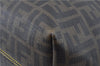 Authentic FENDI Zucca Shoulder Tote Bag PVC Leather Brown Black J7009
