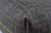 Authentic FENDI Zucca Shoulder Tote Bag PVC Leather Brown Black J7009