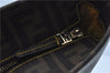 Authentic FENDI Zucca Shoulder Tote Bag PVC Leather Brown Black J7009